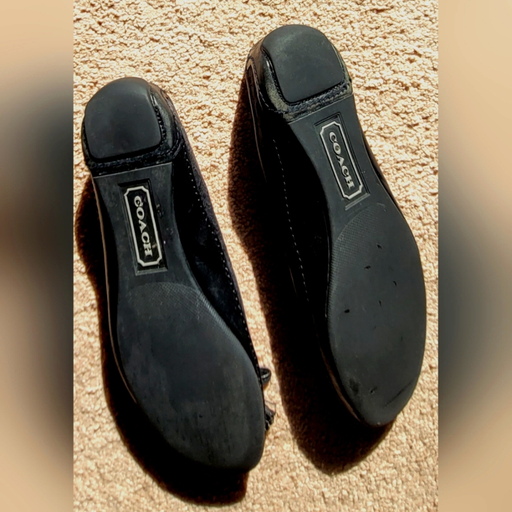 Coach NY Black Leather ,Bow Loafers Slip On Shoes Women's 9.5 - Picture 11 of 14
